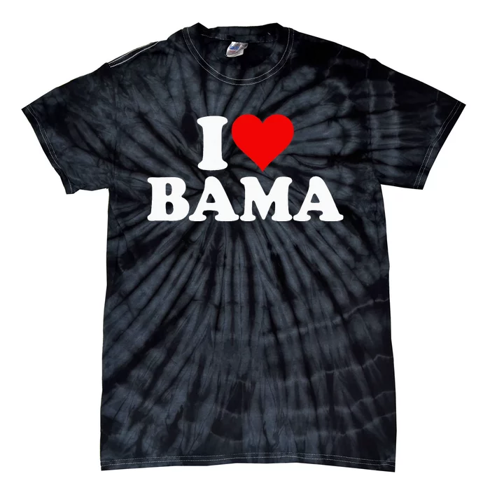 I Love Heart Bama Alabama Tie-Dye T-Shirt