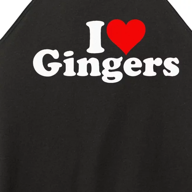 I LOVE HEART GINGERS REDHEADS RED HAIR Women’s Perfect Tri Rocker Tank