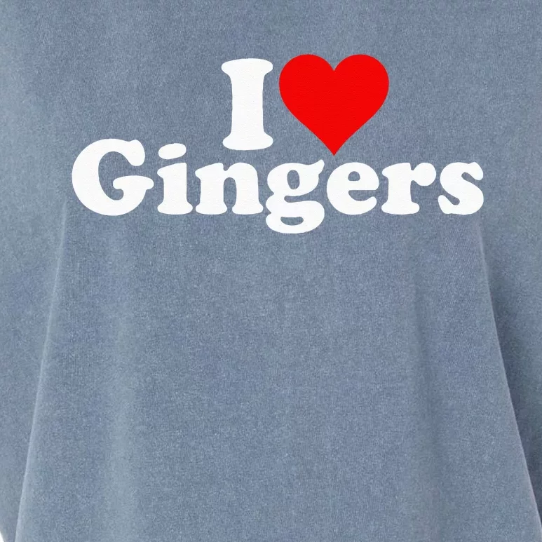 I LOVE HEART GINGERS REDHEADS RED HAIR Garment-Dyed Women's Muscle Tee