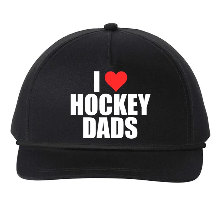 I Love Hockey Dads Humorous Hockey Lover Wife Friend Meaningful Gift Snapback Five-Panel Rope Hat