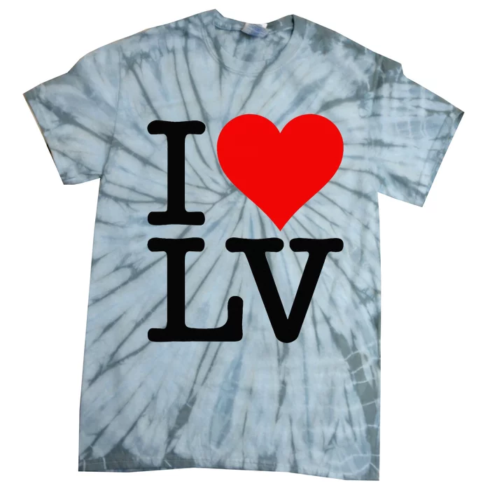 I LOVE HEART LAS VEGAS NEVADA LV Tie-Dye T-Shirt