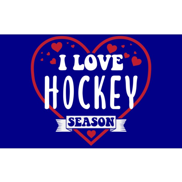 I Love Hockey Season Heart Passionate Spirit Cool Gift Bumper Sticker