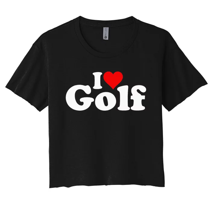 I LOVE HEART GOLF Women's Crop Top Tee