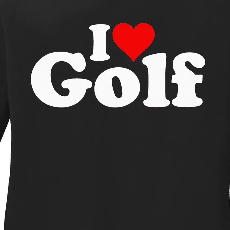 I LOVE HEART GOLF Ladies Long Sleeve Shirt