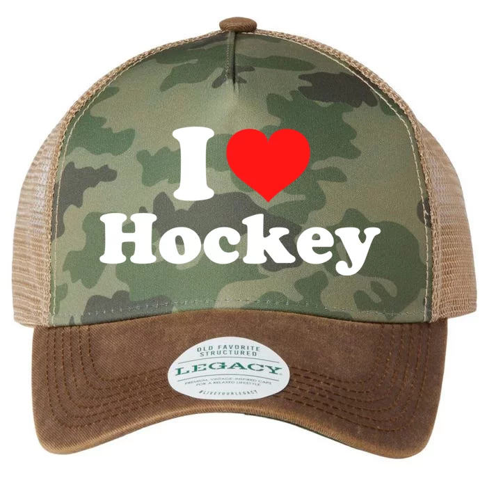 I Love Hockey Gift Legacy Tie Dye Trucker Hat