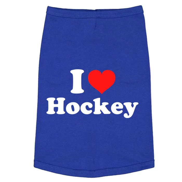 I Love Hockey Gift Doggie Tank