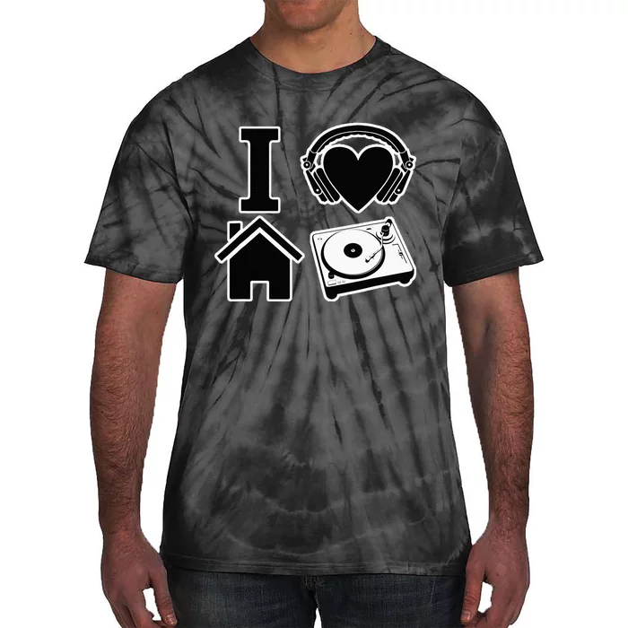 I Love House Music Tie-Dye T-Shirt