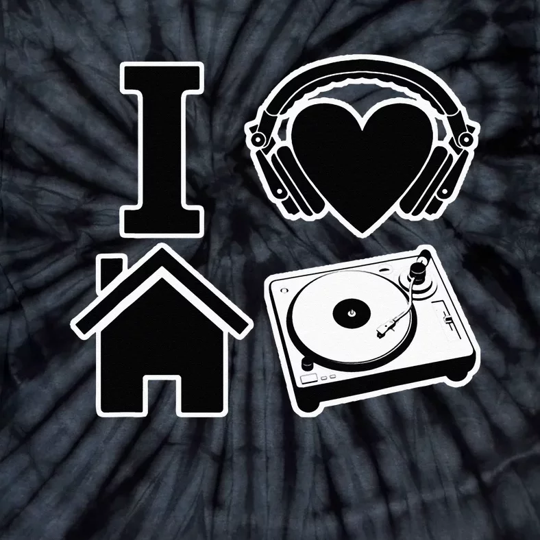 I Love House Music Tie-Dye T-Shirt