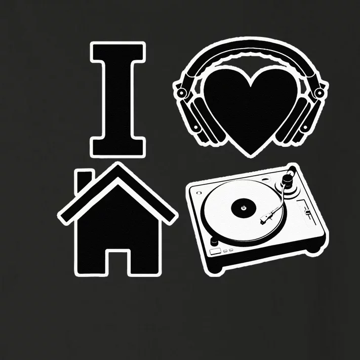 I Love House Music Toddler Long Sleeve Shirt