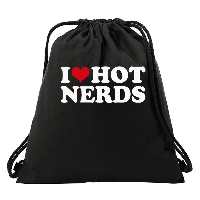 I Love Hot Nerds Nerd Drawstring Bag