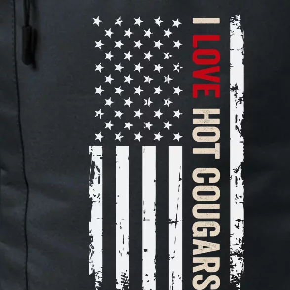 I Love Hot Cougars American Usa Flag Funny Gift Daily Commute Backpack