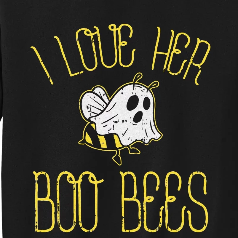 I Love Her Boo Bees Couples Halloween Sweatshirt