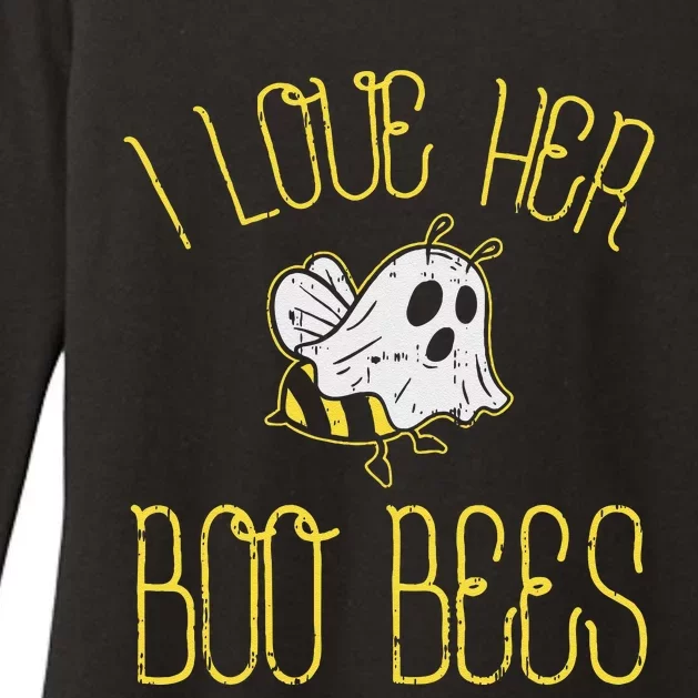 I Love Her Boo Bees Couples Halloween Womens CVC Long Sleeve Shirt