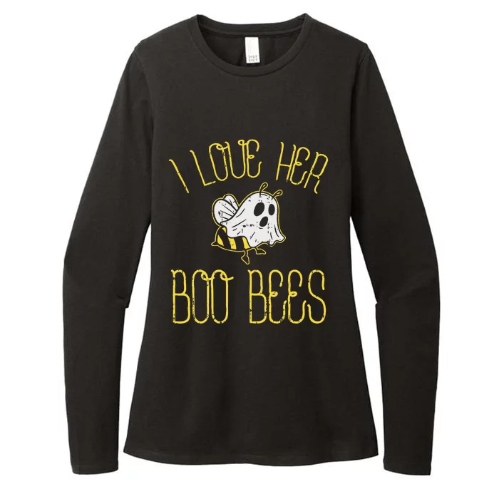 I Love Her Boo Bees Couples Halloween Womens CVC Long Sleeve Shirt