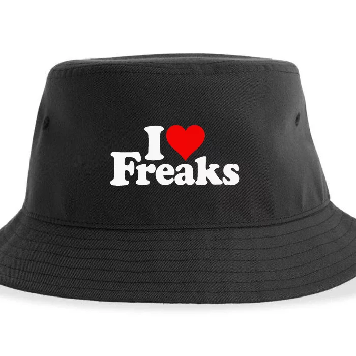 I Love Heart Freaks Sustainable Bucket Hat