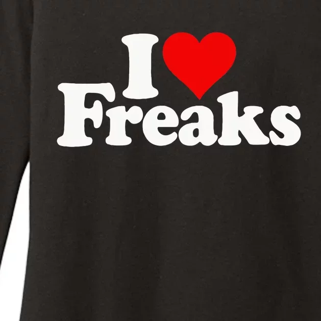 I Love Heart Freaks Womens CVC Long Sleeve Shirt