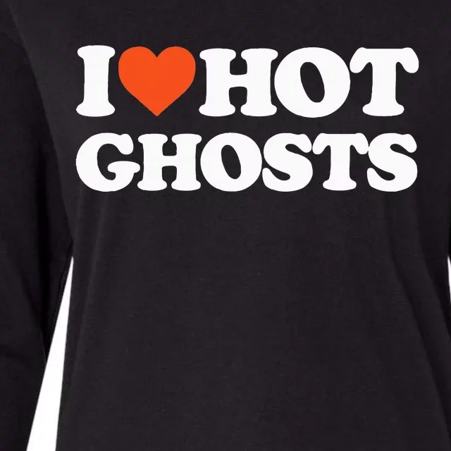 I Love Hot Ghosts I Heart Hot Ghosts Sexy Ghost Womens Cotton Relaxed Long Sleeve T-Shirt