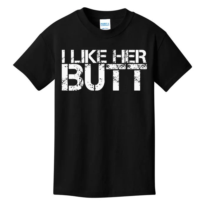 I Like His Beard I Like Her Butt Matching Couple Compliments Kids T-Shirt