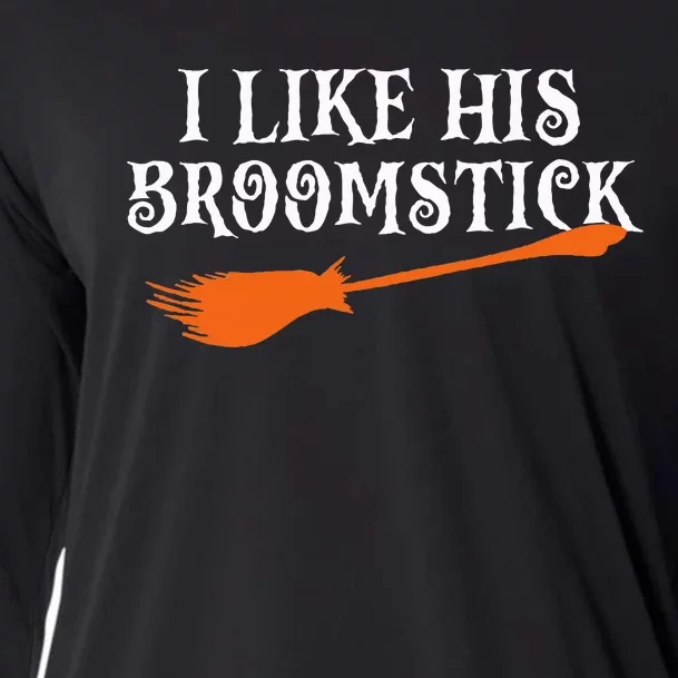 I Like His Broomstick Halloween Funny Couple Cooling Performance Long Sleeve Crew