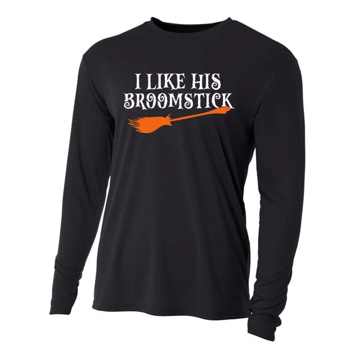 I Like His Broomstick Halloween Funny Couple Cooling Performance Long Sleeve Crew