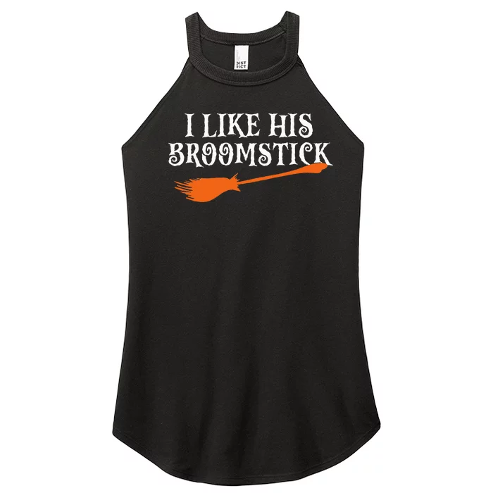 I Like His Broomstick Halloween Funny Couple Women’s Perfect Tri Rocker Tank