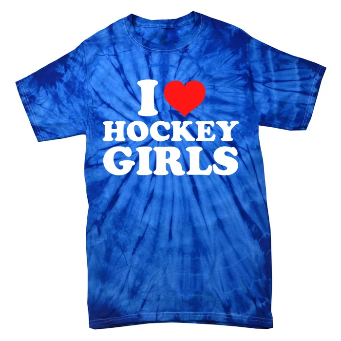 I Love Hockey Gift Tie-Dye T-Shirt