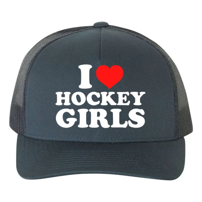 I Love Hockey Gift Yupoong Adult 5-Panel Trucker Hat