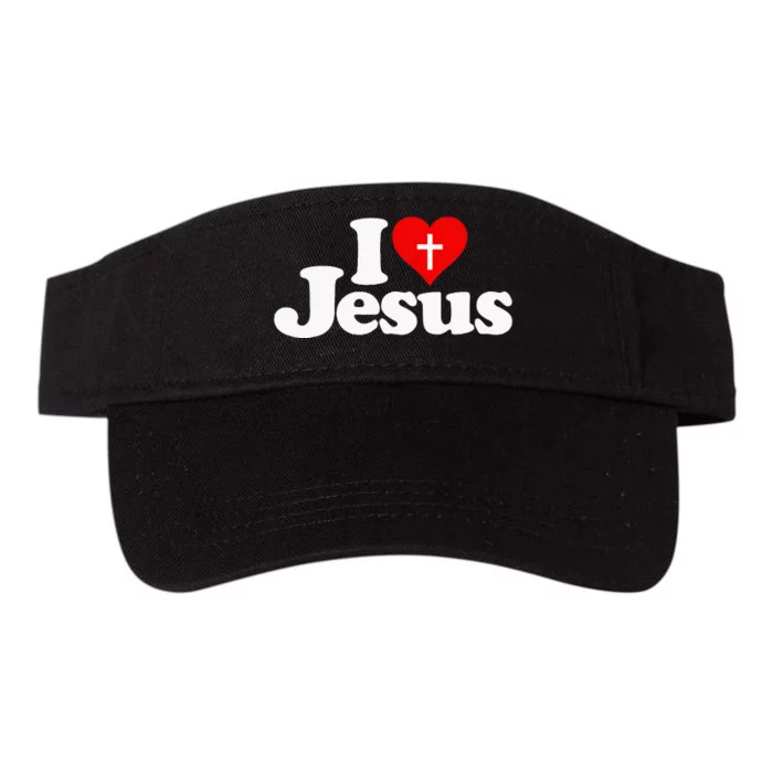 I Love Heart Jesus Christ Valucap Bio-Washed Visor