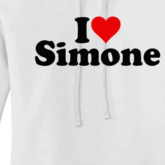 I Love Heart Simone Women's Pullover Hoodie