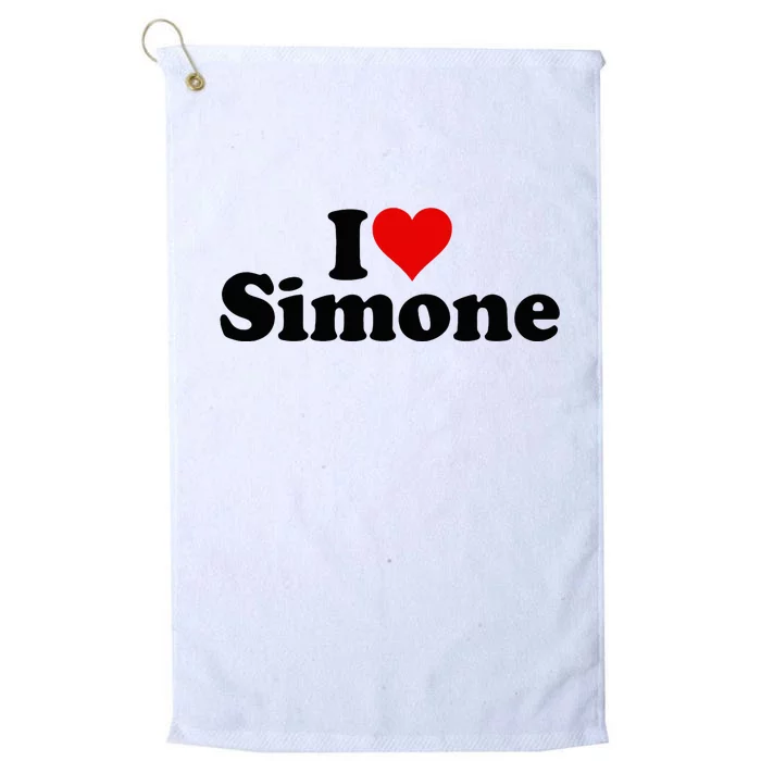 I Love Heart Simone Platinum Collection Golf Towel