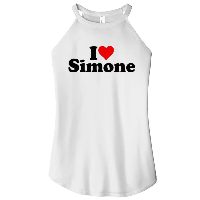 I Love Heart Simone Women’s Perfect Tri Rocker Tank