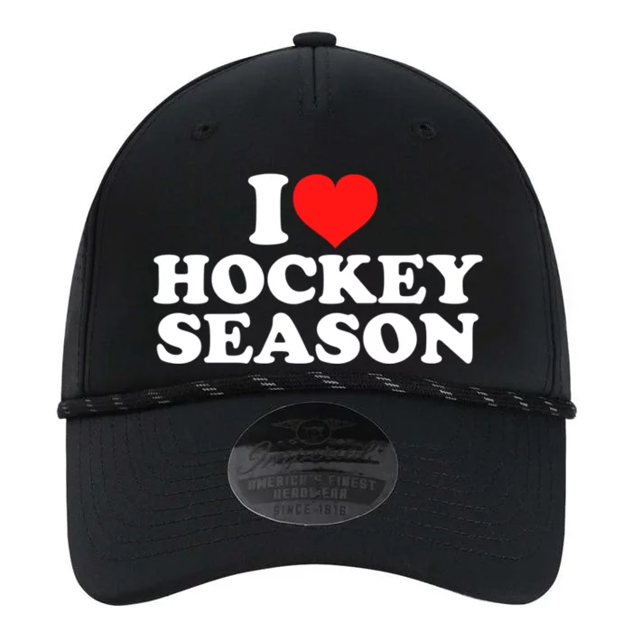 I Love Hockey Season Funny Gift Performance The Dyno Cap