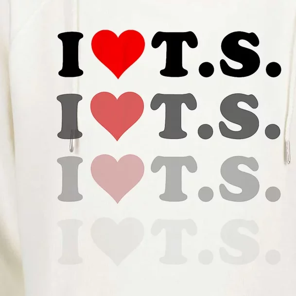 I Love Heart Ts Womens Funnel Neck Pullover Hood