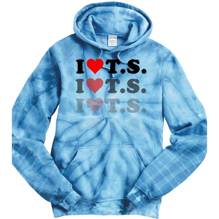 I Love Heart Ts Tie Dye Hoodie