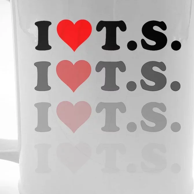 I Love Heart Ts Front & Back Beer Stein