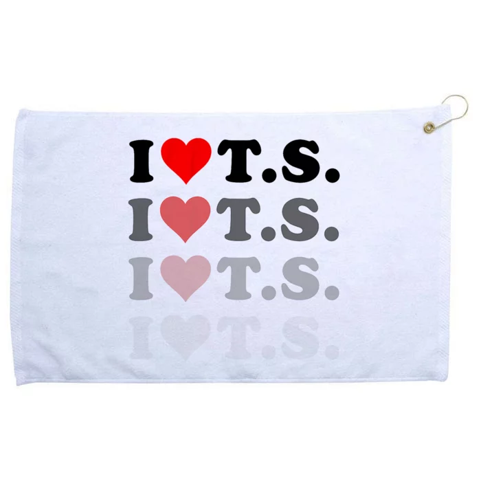 I Love Heart Ts Grommeted Golf Towel