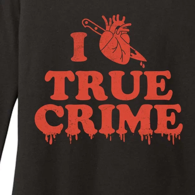 I Love Heart True Crime Womens CVC Long Sleeve Shirt