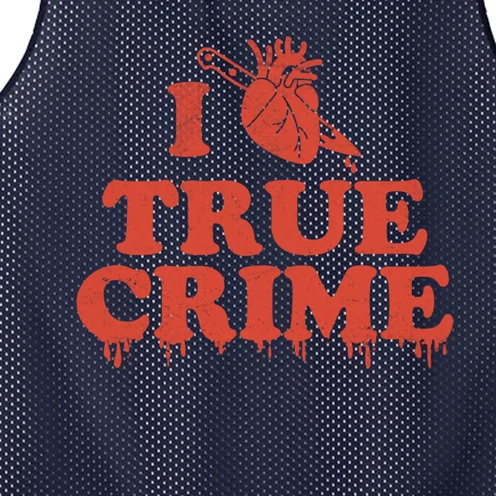 I Love Heart True Crime Mesh Reversible Basketball Jersey Tank