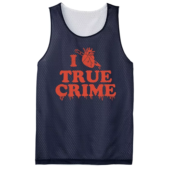 I Love Heart True Crime Mesh Reversible Basketball Jersey Tank