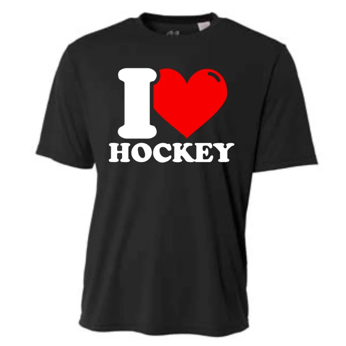 I Love Hockey Gift Cooling Performance Crew T-Shirt