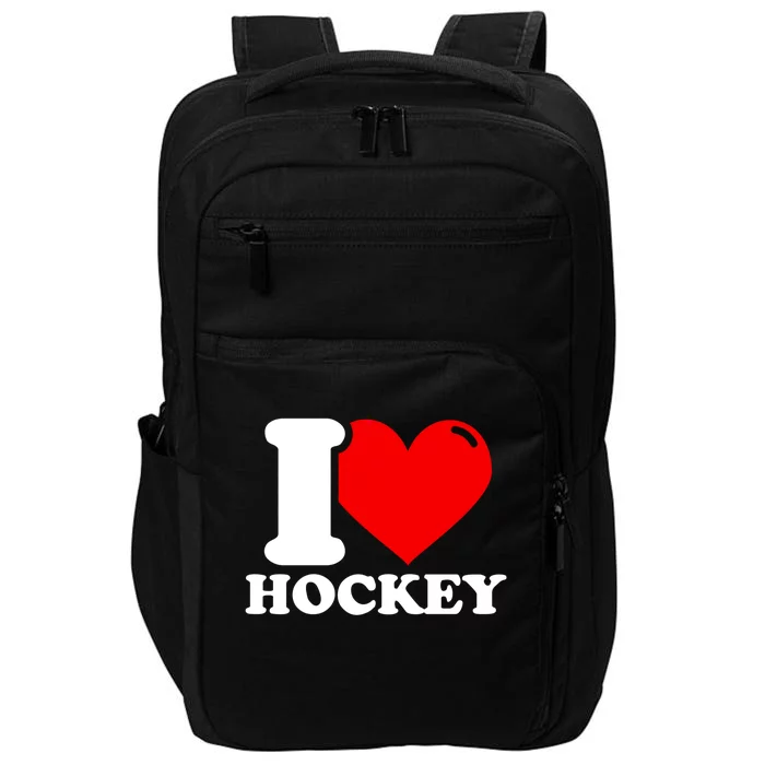 I Love Hockey Gift Impact Tech Backpack