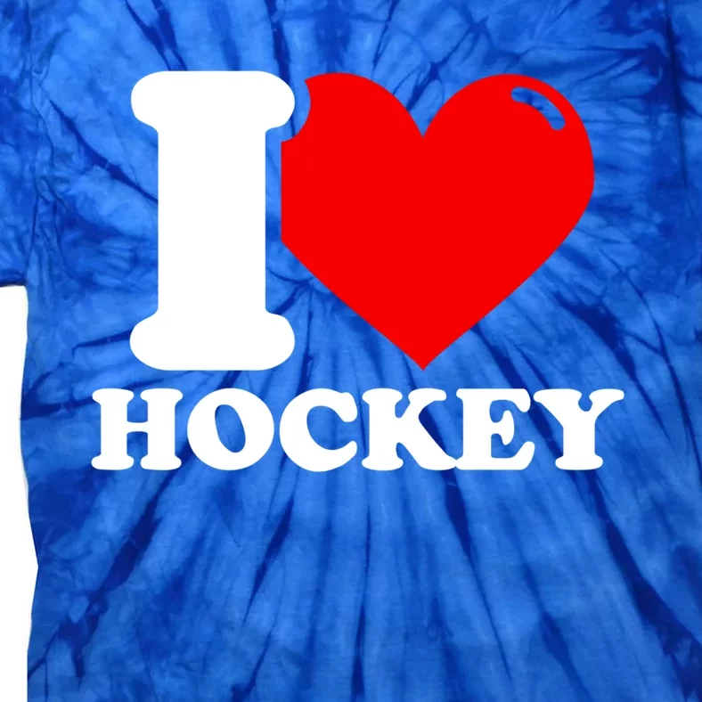 I Love Hockey Gift Tie-Dye T-Shirt