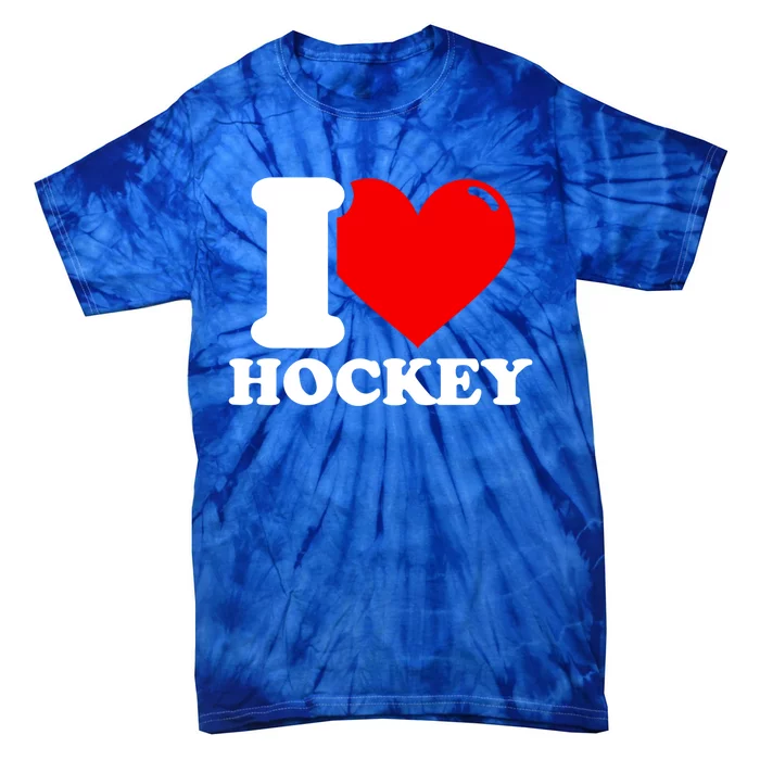 I Love Hockey Gift Tie-Dye T-Shirt