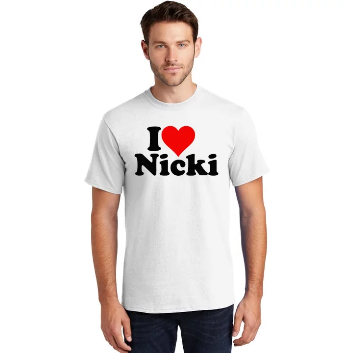 I Love Heart Nicki Tall T-Shirt