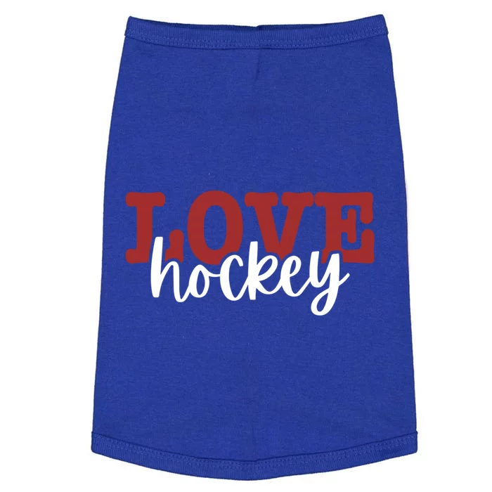 I Love Hockey Gift Doggie Tank