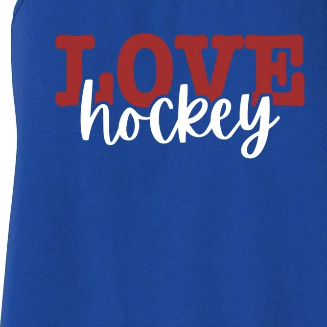 I Love Hockey Gift Women's Racerback Tank