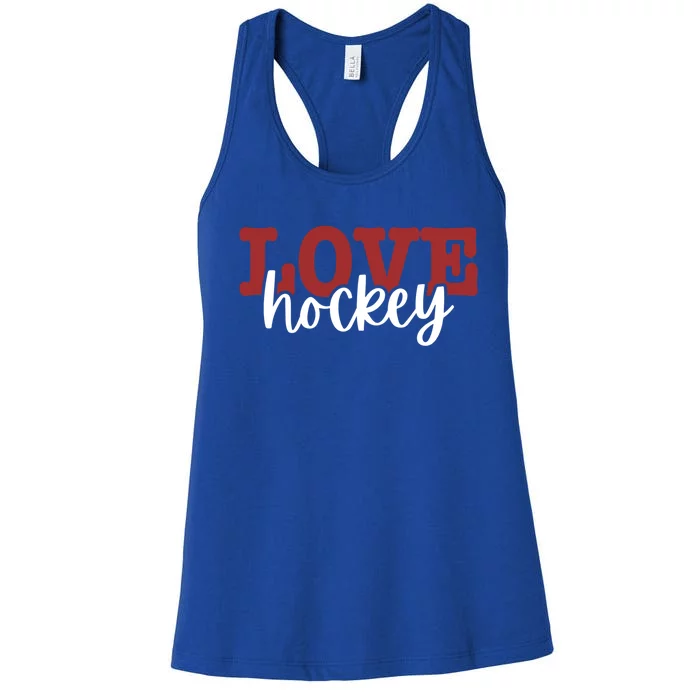 I Love Hockey Gift Women's Racerback Tank