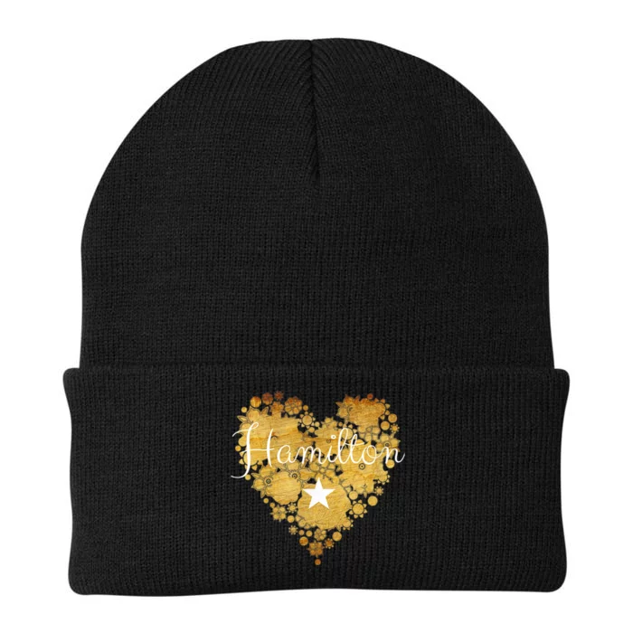 I Love Hamilton Heart Knit Cap Winter Beanie