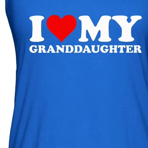 I Love Heart My Granddaughter Ladies Essential Flowy Tank