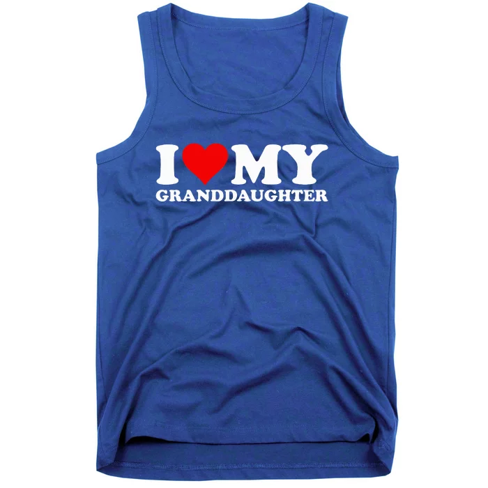 I Love Heart My Granddaughter Tank Top